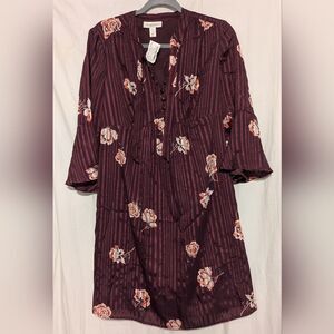 Motherhood Deep Burgundy Maternity Dress